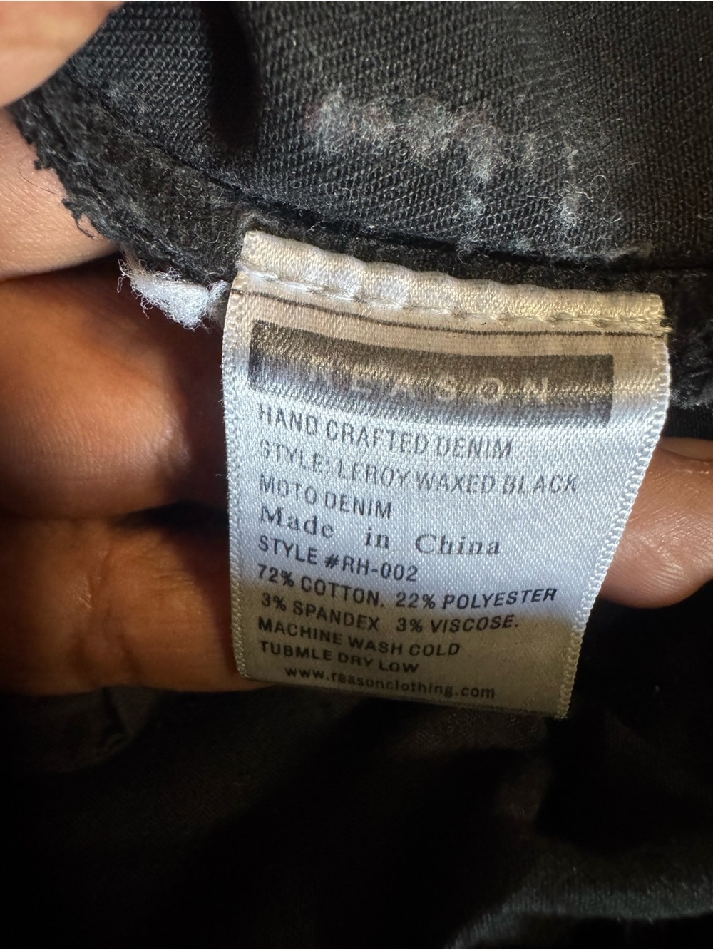Reason Black Patchwork Graphic Slim Straight Jeans with Blue & Purple Accents - Picture 9 of 16